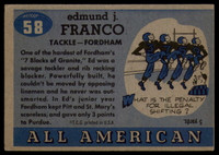 1955 Topps All American #58 Ed Franco EX++  ID: 90419