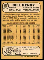 1968 Topps #239 Bill Henry NM Near Mint  ID: 119744