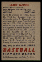 1951 Bowman #162 Larry Jansen EX++ 