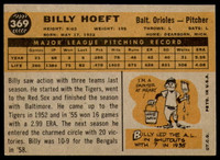 1960 Topps #369 Billy Hoeft Excellent  ID: 197323