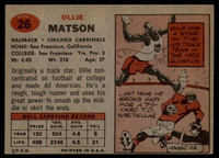 1957 Topps #26 Ollie Matson EX ID: 78639