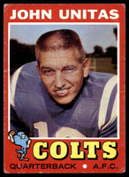 1971 Topps #   1 Johnny Unitas VG