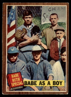 1962 Topps #135 Babe Ruth As A Boy EX