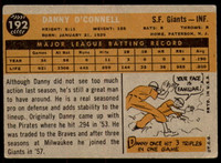1960 Topps #192 Danny O'Connell Very Good  ID: 196619
