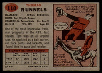 1957 Topps #110 Tom Runnels DP NM++ RC Rookie