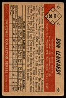 1953 Bowman Color #20 Don Lenhardt G Good 