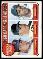 1969 Topps #   1 Carl Yastrzemski/Danny Cater/Tony Oliva A.L. Batting Leaders EX++ Excellent++ 