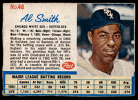 1962 Post Cereal #48 Al Smith Very Good  ID: 144172