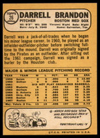 1968 Topps # 26 Darrell Brandon EX/NM  ID: 119348
