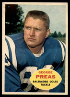 1960 Topps #6 George Preas Excellent+ RC Rookie ID: 166729