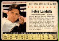 1961 Post Cereal #150 Hobie Landrith Very Good  ID: 144724