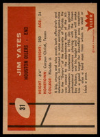 1960 Fleer #31 Jim Yates VG Very Good 