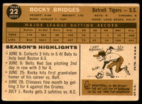 1960 Topps #22 Rocky Bridges Very Good  ID: 195438