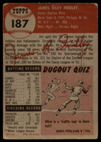 1953 Topps #187 Jim Fridley G/VG ID: 65319