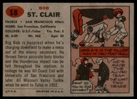 1957 Topps #18 Bob St. Clair EX++ 