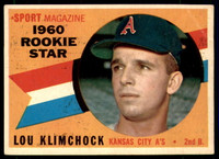 1960 Topps #137 Lou Klimchock RS Very Good RC Rookie  ID: 196253