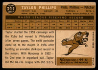 1960 Topps #211 Taylor Phillips Very Good  ID: 168608