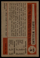 1954 Bowman #9 Dave Williams EX++