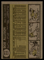 1961 Topps #355 Bob Allison EX Excellent  ID: 112568