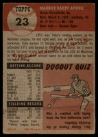 1953 Topps #23 Toby Atwell DP EX ID: 65168