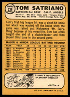 1968 Topps #238 Tom Satriano EX/NM  ID: 119742