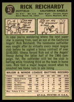 1967 Topps # 40 Rick Reichardt Near Mint  ID: 157631