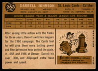 1960 Topps #263 Darrell Johnson Very Good  ID: 168653