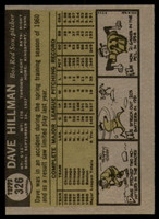 1961 Topps #326 Dave Hillman Excellent  ID: 155096
