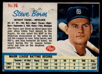 1962 Post Cereal #16 Steve Boros Very Good  ID: 144092