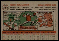 1956 Topps #314 Hobie Landrith EX++ ID: 59626