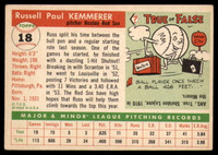 1955 Topps #18 Russ Kemmerer EX++ RC Rookie ID: 85484