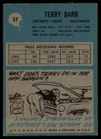 1964 Philadelphia # 57 Terry Barr Excellent  ID: 180468