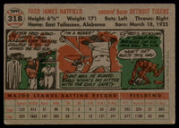 1956 Topps #318 Fred Hatfield EX ID: 59656