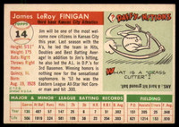 1955 Topps #14 Jim Finigan EX RC Rookie