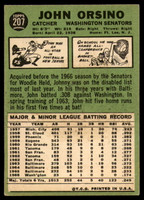 1967 Topps #207 John Orsino EX++ Excellent++ 