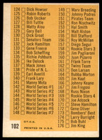 1963 Topps #102a Checklist 89-176 EX 