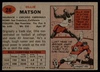 1957 Topps #26 Ollie Matson VG ID: 72303