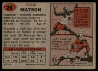 1957 Topps #26 Ollie Matson VG ID: 81305