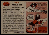 1957 Topps #120 Paul Miller DP EX/NM RC Rookie ID: 72619