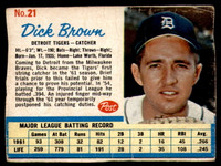 1962 Post Cereal #21 Dick Brown G-VG 