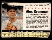 1961 Post Cereal #177 Alex Grammas Good  ID: 183419