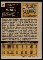1971 Topps # 15 Clifton McNeil Ex-Mint 