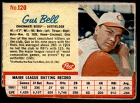 1962 Post Cereal #120 Gus Bell G-VG  ID: 144368