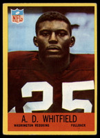 1967 Philadelphia #191 A.D. Whitfield Very Good RC Rookie Washington NFL Football 