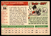 1955 Topps #58 Jim Rivera UER EX ID: 56549