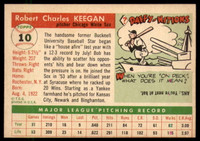 1955 Topps #10 Bob Keegan UER EX