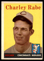 1958 Topps #376 Charley Rabe EX++ RC Rookie ID: 64320