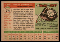 1955 Topps #74 Bob Borkowski UER VG/EX