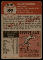1953 Topps #89 Chuck Stobbs DP VG ID: 77403