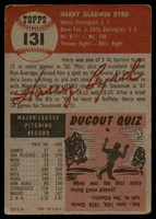 1953 Topps #131 Harry Byrd DP VG RC Rookie